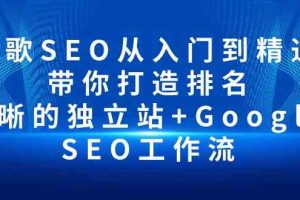 （10169期）谷歌SEO从入门到精通 带你打造排名 清晰的独立站+Google SEO工作流
