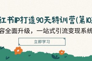 小红书IP打造90天特训营(第10期)：内容全面升级，一站式引流变现系统课