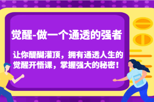 认知觉醒，让你醍醐灌顶拥有通透人生，掌握强大的秘密！觉醒开悟课（更新）