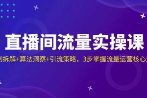 （14122期）直播间流量实操课：机制拆解+算法洞察+引流策略，3步掌握流量运营核心逻辑