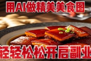 用AI做精美美食图，无需专业设备拍摄，轻轻松松开启副业