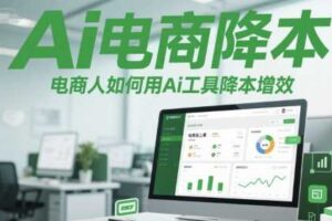 Ai电商降本增效线上课，电商人如何用Ai工具降本增效