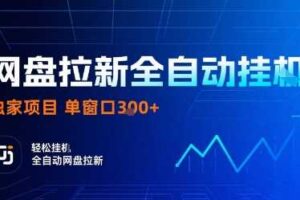 网盘拉新全自动挂G，独家技术，操作简单，自动完成拉新任务，单窗口3张【揭秘】