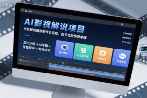 AI影视解说项目，电影解说爆款制作全流程，新手也能快速掌握