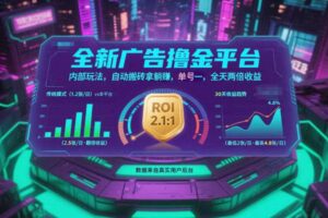 全新广告撸金平台,内部玩法,自动搬砖拿躺賺,单号一天保底2张+,全天两倍收益【揭秘】