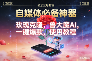 （16912期）玫瑰克隆神器，鲁大魔，ai，自媒体必备软件，一键爆款工具，详细教程