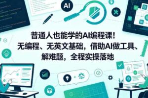 普通人也能学的AI编程课！无编程、无英文基础，借助AI做工具、解难题，全程实操落地（更新6月）