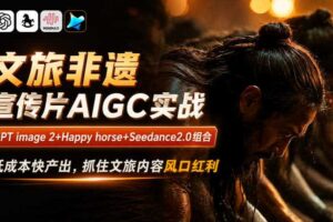 文旅非遗宣传片AIGC实战,GPT image 2+Happy horse+Seedance2.0组合,低成本快产出,抓住文旅内容风口红利