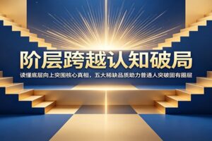 阶层跨越认知破局：读懂底层向上突围核心真相，五大稀缺品质助力普通人突破固有圈层